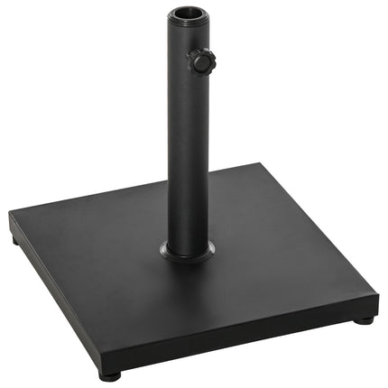Schwarzer Schirmständer aus Metall und Zement, 13 kg, passend für Ø35-48 mm