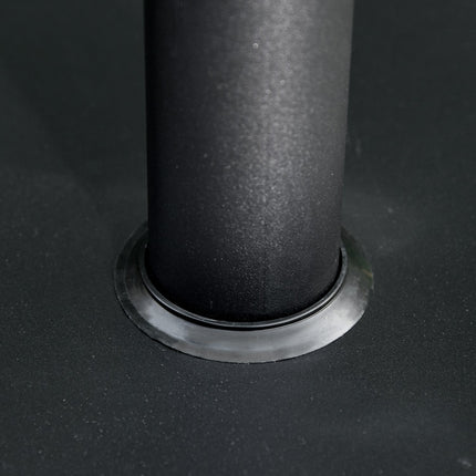 Schwarzer Schirmständer aus Metall und Zement, 13 kg, passend für Ø35-48 mm