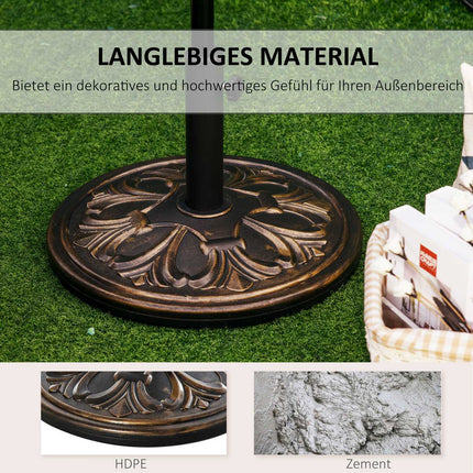Antiker Bronze-Schirmständer, 13 kg, passend für Stangen von Ø35-48mm