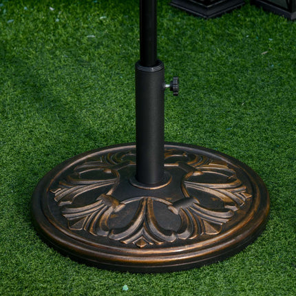 Antiker Bronze-Schirmständer, 13 kg, passend für Stangen von Ø35-48mm