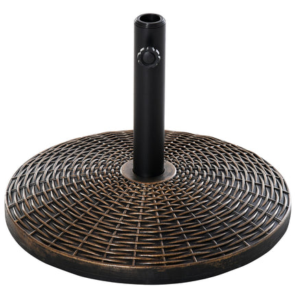 Hochbelastbarer Sonnenschirmständer in Rattan-Optik, 25 kg, Ø53 x 40 cm