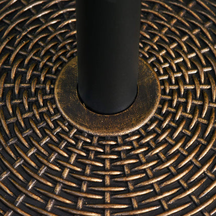 Hochbelastbarer Sonnenschirmständer in Rattan-Optik, 25 kg, Ø53 x 40 cm