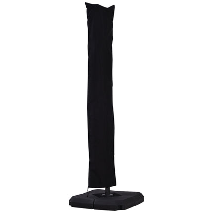 Parasol déporté, UV50+, Roma avec pied et 4 lests, housse de protection incluse, aluminium, 270 x 270 x 260 cm