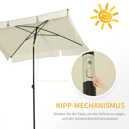 Sonnenschirm mit UV-Schutz, zusammenklappbar, für Balkon und Strand