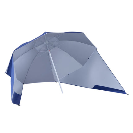 Sonnenschirm & Schutz mit Windschutz, blau, 210cm