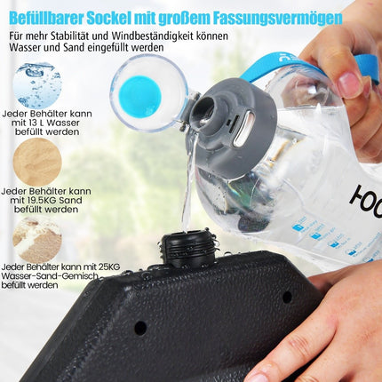 Sonnenschirmständer 52 Liter / 78 kg Befüllbar mit Wasser oder Sand Sonnenschirmständer