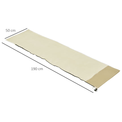 Sonnenschirmhülle mit Reißverschluss, strapazierfähiges Oxford-Gewebe, Beige/Kaffee
