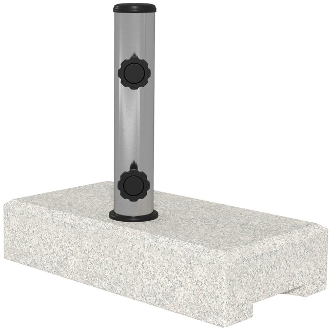 Halbrunder Sonnenschirmständer, Granit, 25 kg, für Stöcke von 32-48 mm