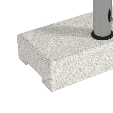 Halbrunder Sonnenschirmständer, Granit, 25 kg, für Stöcke von 32-48 mm