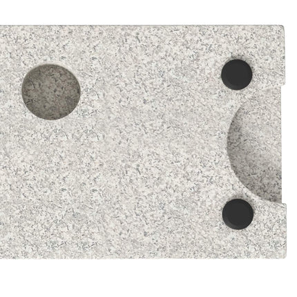 Halbrunder Sonnenschirmständer, Granit, 25 kg, für Stöcke von 32-48 mm