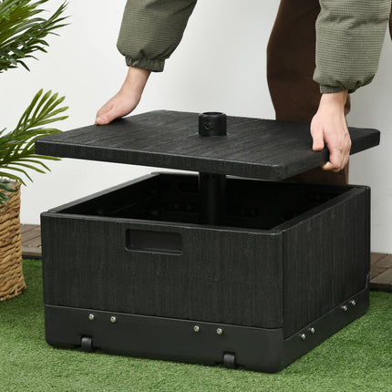 Sonnenschirmfuß, 3-in-1-Tisch mit Rollen, passend für 38/48mm Stangen