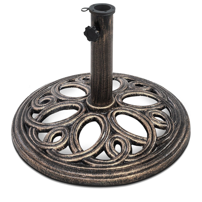 Sonnenschirmständer, stabiler Schirmständer aus robustem Gusseisen für 38 mm bis 48 mm Stangen