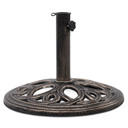 Sonnenschirmständer, stabiler Schirmständer aus robustem Gusseisen für 38 mm bis 48 mm Stangen