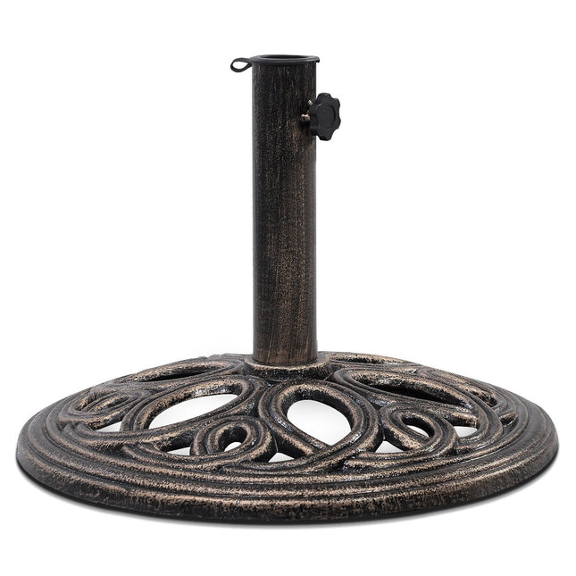 Sonnenschirmständer, stabiler Schirmständer aus robustem Gusseisen für 38 mm bis 48 mm Stangen