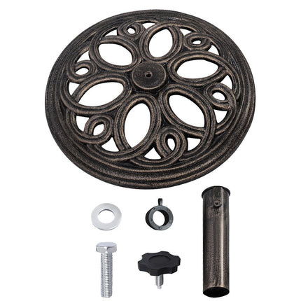 Sonnenschirmständer, stabiler Schirmständer aus robustem Gusseisen für 38 mm bis 48 mm Stangen