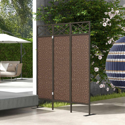 Gartenzimmerteiler, Rattan-Optik, UV-beständig, 148x181 cm