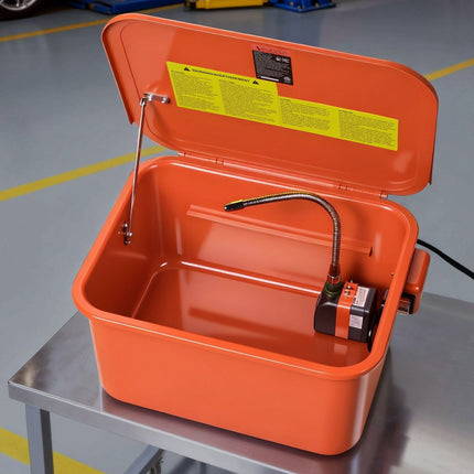 Parts Washer, 19L Tank, Electric Pump, Steel Cleaner