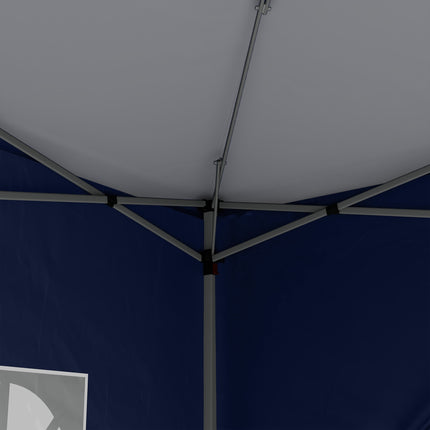 Party Gazebo 3 x 3 m with 4 Side Walls and Windows, UV Protection, Blue