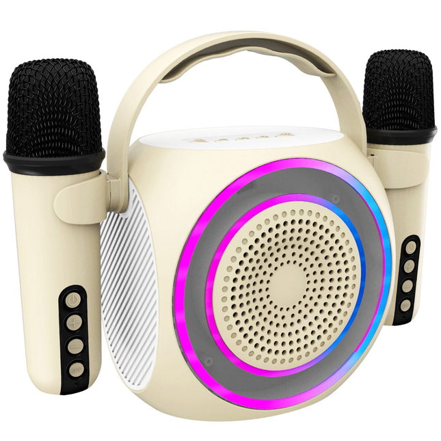 Partymic2 Kabelloser Lautsprecher RGB + 2 kabellose Mikrofone