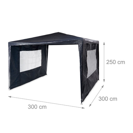 Party tent 3x3 m 2 walls