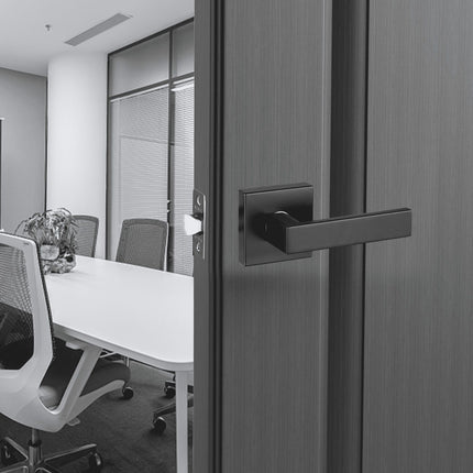 Passage Door Lever Handle, 5-Pack, Matte Black, Reversible