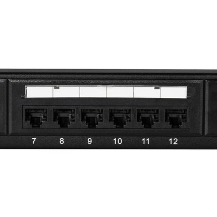 Patchpanel 24-Ports Cat6 für 19"-Rack U1 Schwarz