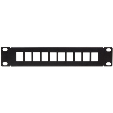 Patchpanel für 10 Keystone-Buchsen für 10" Rack U1 Schwarz