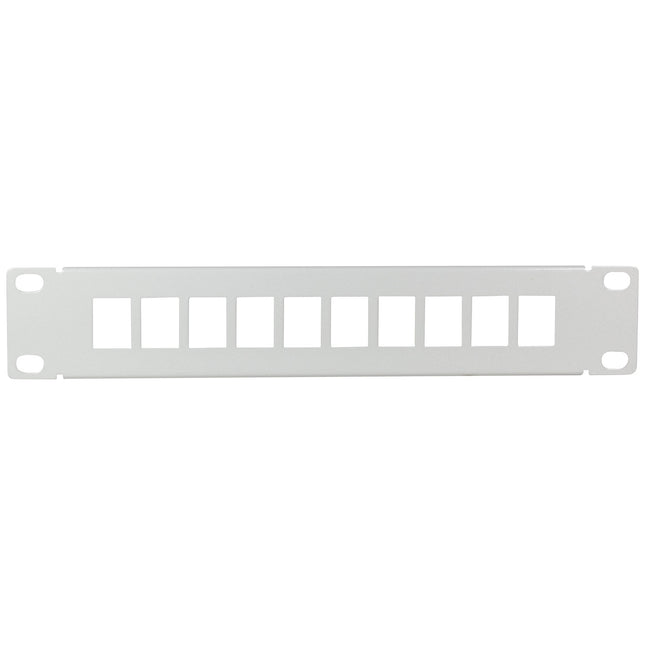 Patchpanel für 10 Keystone-Buchsen für 10" Rack U1 Grau