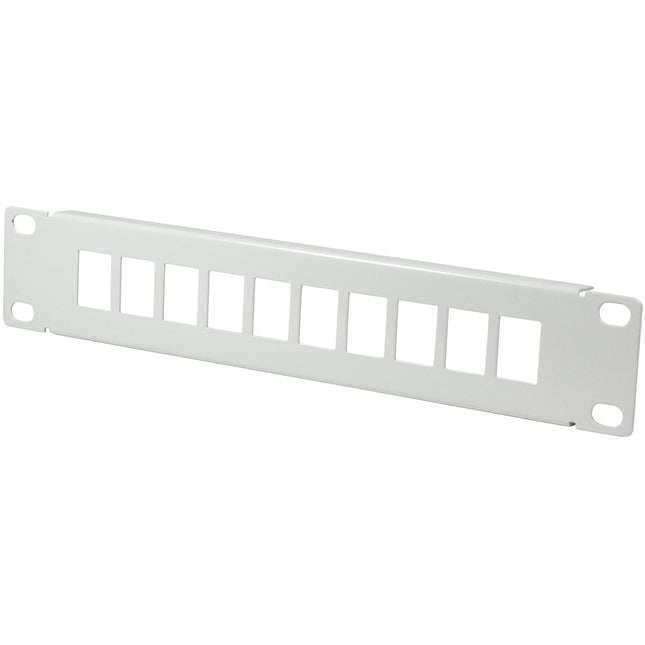 Patchpanel für 10 Keystone-Buchsen für 10" Rack U1 Grau