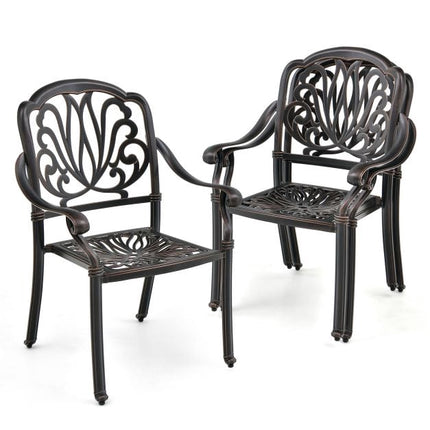 Terrassenstühle, 2er-Set Aluminium-Sessel