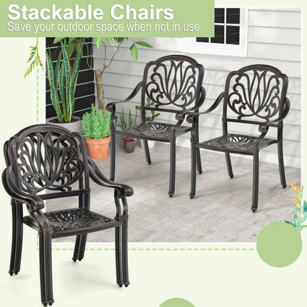 Terrassenstühle, 2er-Set Aluminium-Sessel