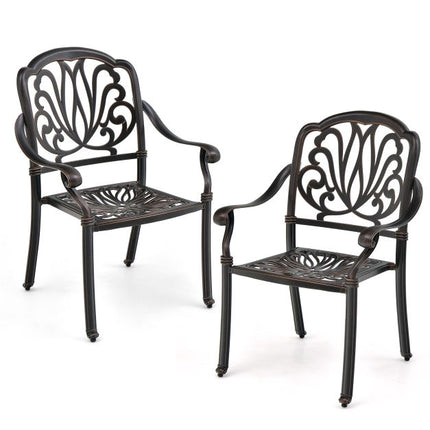Terrassenstühle, 2er-Set Aluminium-Sessel