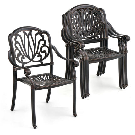 Terrassenstühle, 2er-Set Aluminium-Sessel
