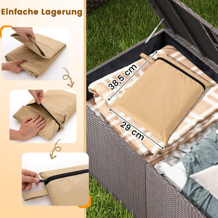 Terrassenheizstrahler-Abdeckung, wetterfestes Oxford-Gewebe, Beige