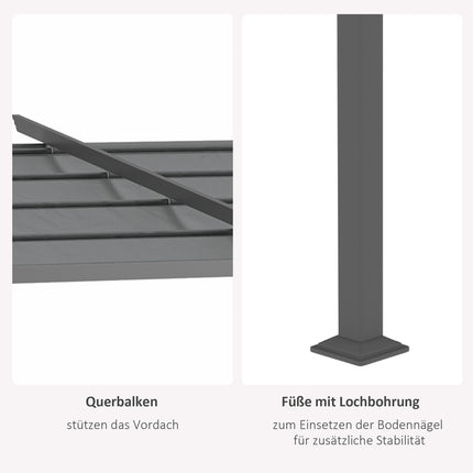 Hliníková pergola 4x3m, nastavitelná střecha, UV ochrana