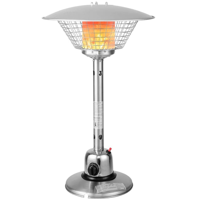 Stolní zahradní ohřívač, 3200W, nerezová ocel, bezpečný