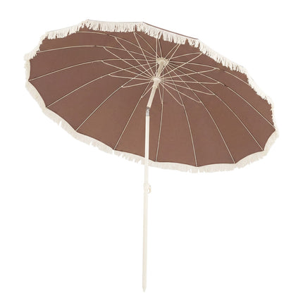 Sonnenschirm 215cm, Fransenquaste, Knickmechanismus