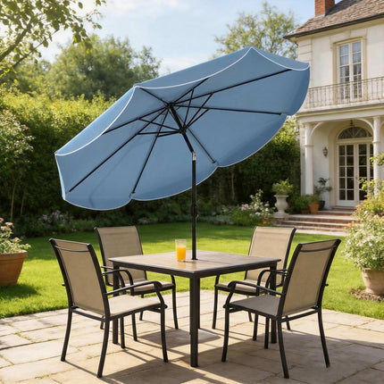 Sonnenschirm, 265 cm, neigbar, blau