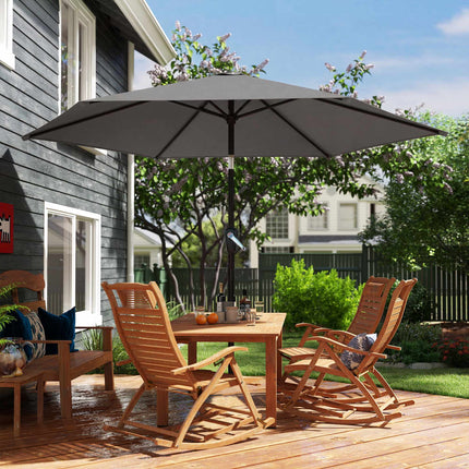 Patio Umbrella, 270cm, UV 50+ Protection, Dark Grey