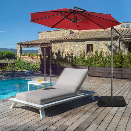 Sonnenschirmständer, befüllbar mit Wasser oder Sand, HDPE Schwarz