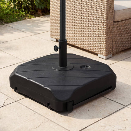 Sonnenschirmständer mit Rollen, 95 kg befüllbar, 3,8–4,8 cm
