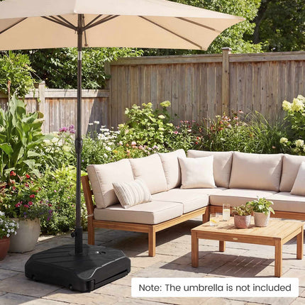 Sonnenschirmständer mit Rollen, 95 kg befüllbar, 3,8–4,8 cm