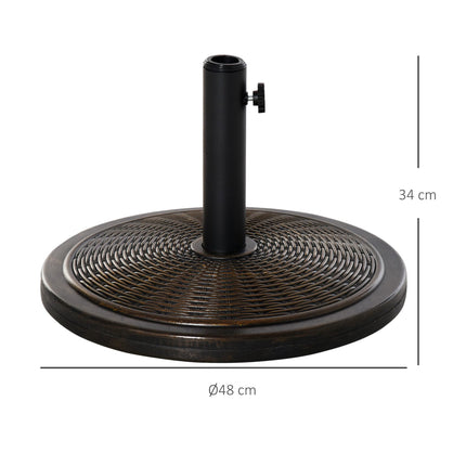 Patio Umbrella Stand, Bronze, Fits 35-48mm Poles