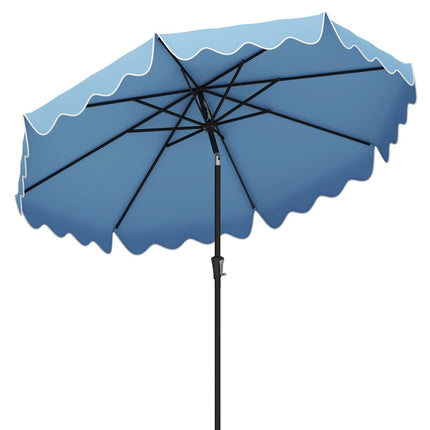Patio Umbrella with Crank, Tilt & Vent, 280cm, Blue