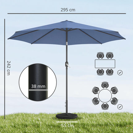 Sonnenschirm mit Sandsackgewichten, doppelter Neigungsfunktion, UV-Schutz