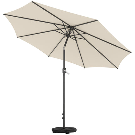 Sonnenschirm mit Sandsackgewichten, UV-Schutz, Creme