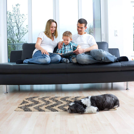 Tapis en jute à motifs 70 x 140 cm