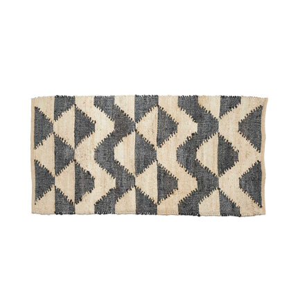Tapis en jute à motifs 70 x 140 cm