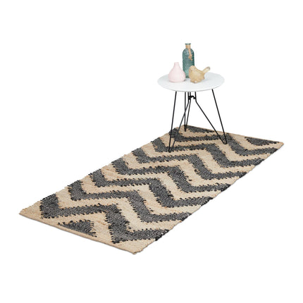 Tapis en jute à motifs 70 x 140 cm