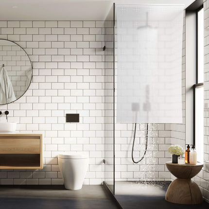 Patterned shower curtain